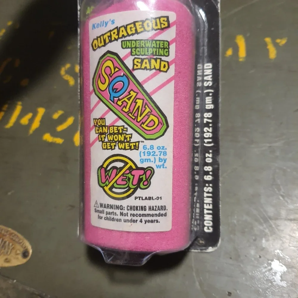 RARE Vintage 1990s Roseart Pink SQAND Underwater Sculpting Sand, Sealed Bottle